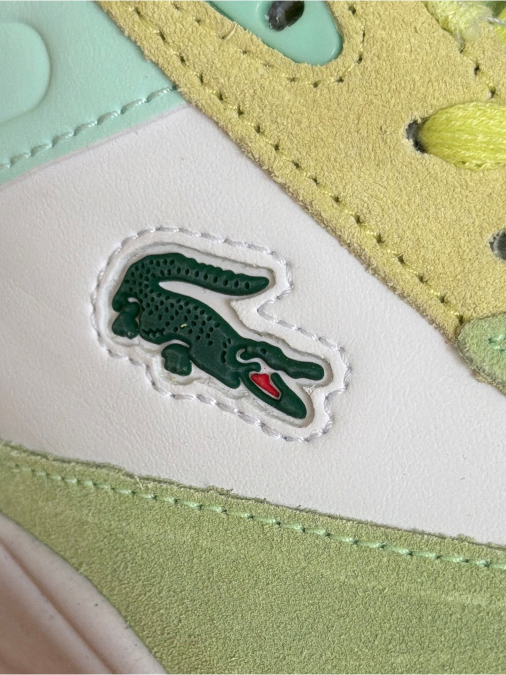 Lacoste STORM 96  Pastel Green & White Sport Sneaker Men’s size 10.5 NWT - Picture 7 of 16